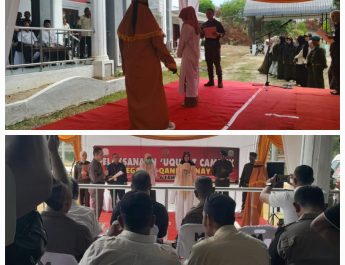 Kejari Aceh Timur Eksekusi cambuk kepada Lima terpidana Dua Diantarnya Wanita.