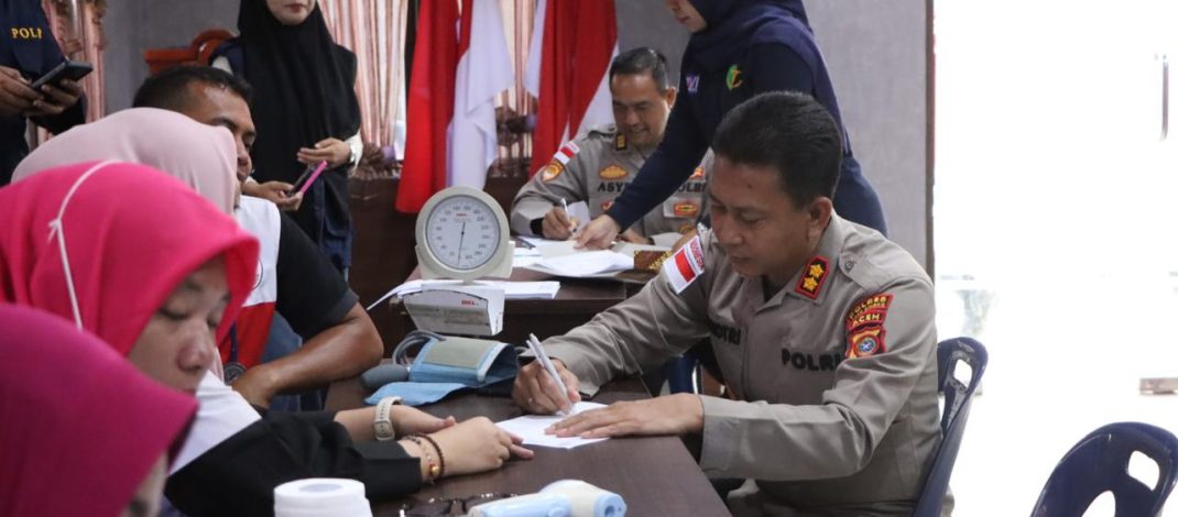 Dalam Rangka Hari Bhayangkara ke-80, Polres Aceh Singkil Gelar Donor Darah