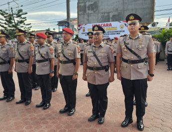 Kapolres Langsa Pimping Sertijab Pejabat Utama Dan Kapolsek