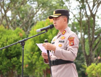 Polres Aceh Singkil Gelar Upacara Kenaikan Pangkat Personel TMT 1 Juli 2026