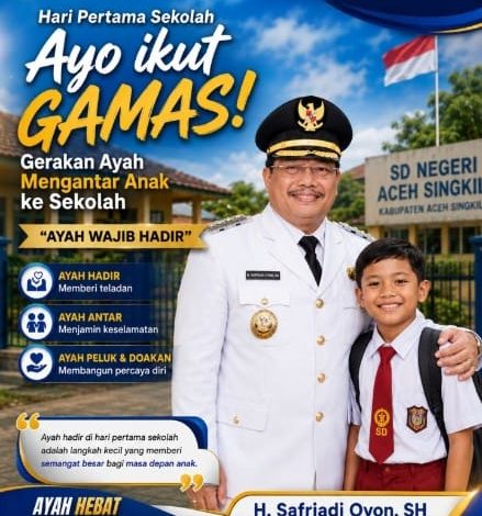 Perkuat Ikatan Emosional, Bupati Aceh Singkil Ajak Para Ayah Sukseskan Gerakan GAMAS 2026