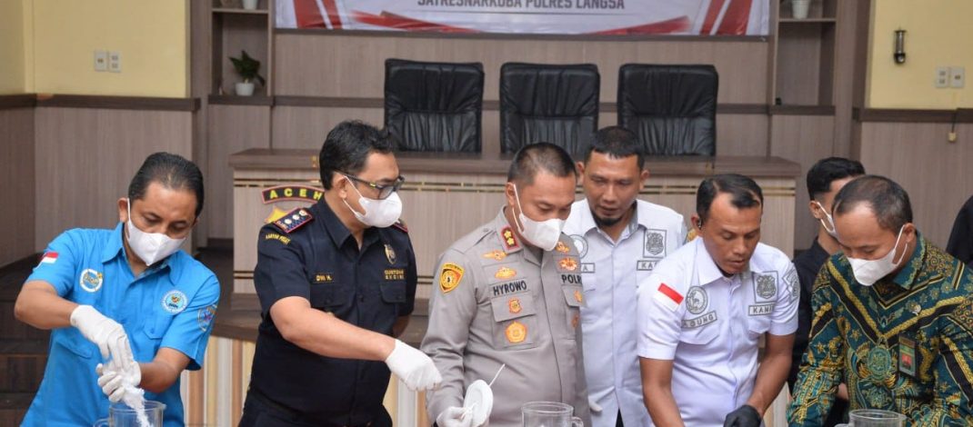 Polres Langsa Musnahkan 3,09 Kg Sabu dan 13,74 Kg Ganja, 38.461 Jiwa Diklaim Terselamatkan