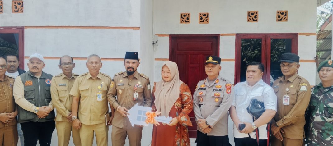 Serah Terima Rumah Contoh HUNTAP Insitu, Kolaborasi Pemkab Aceh Timur dengan PT Rhodas untuk Korban Bencana