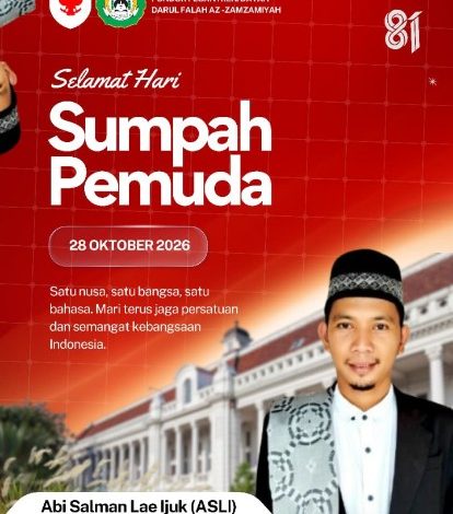 Perkuat Ukhuwah dan Nasionalisme, Dayah Darul Falah Az-Zamzamiyah Gelar Peringatan Sumpah Pemuda 2026