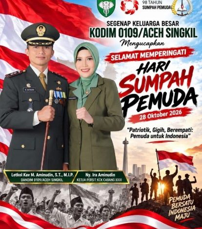 Kodim 0109/Aceh Singkil Peringati Hari Sumpah Pemuda ke-98, Teguhkan Semangat Persatuan dan Patriotisme Generasi Muda